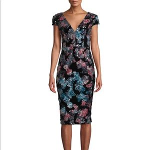 Dress The Population Sequin Midi Dress New